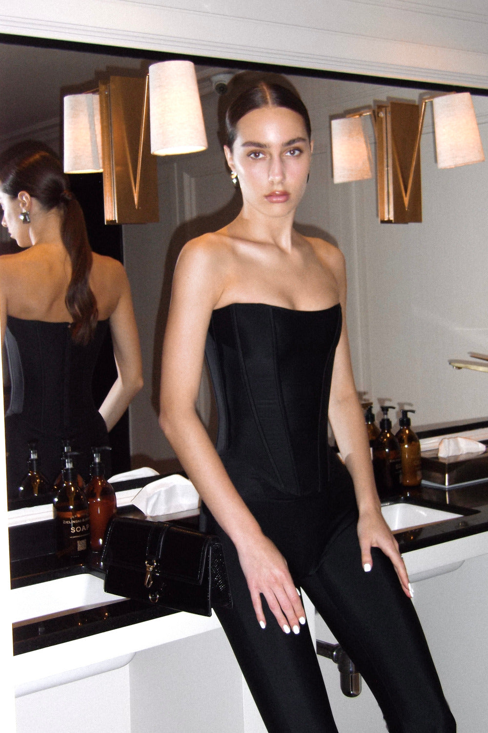 Black corset top
