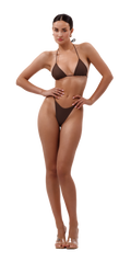 Swim bra in brown