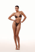 Swim bra in brown