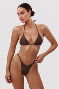 Swim bra in brown