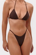Swim bra in brown