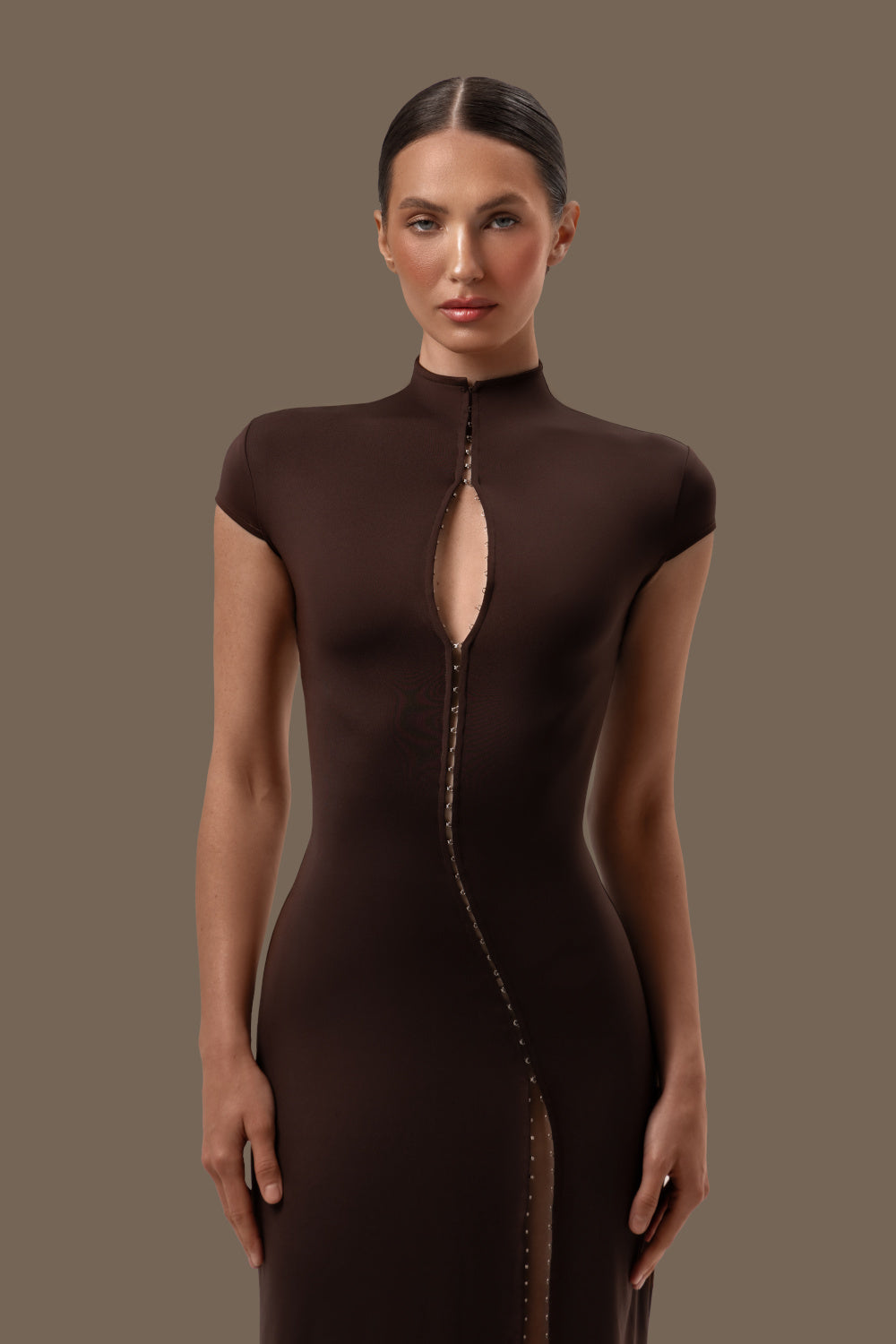 Tokyo dress in brown