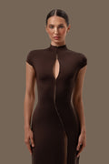 Tokyo dress in brown