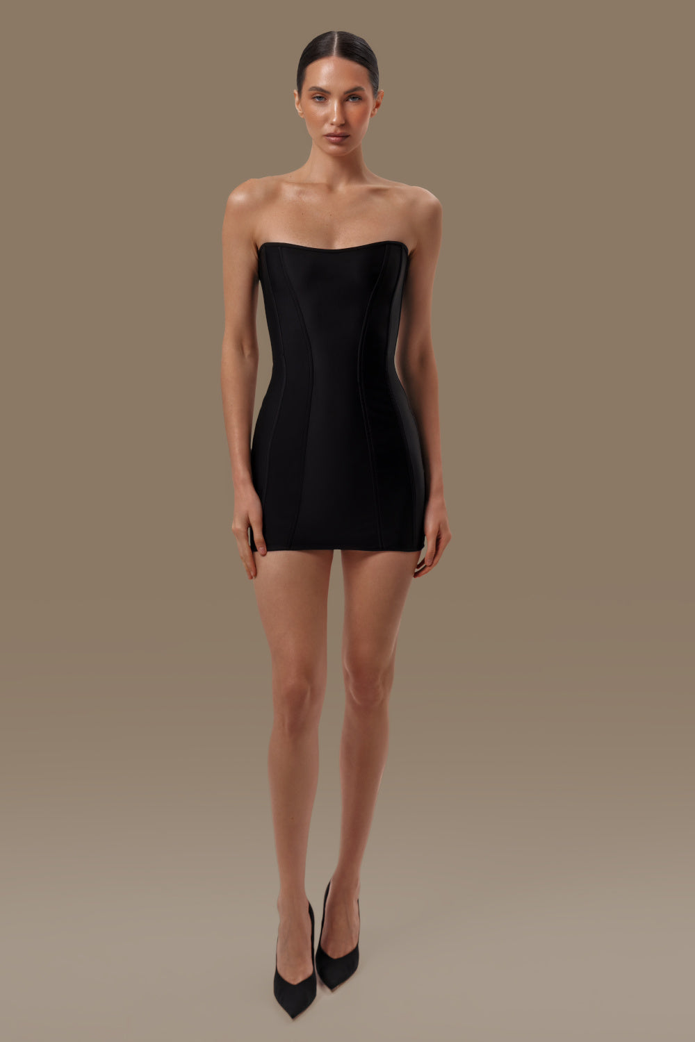 Black corset dress