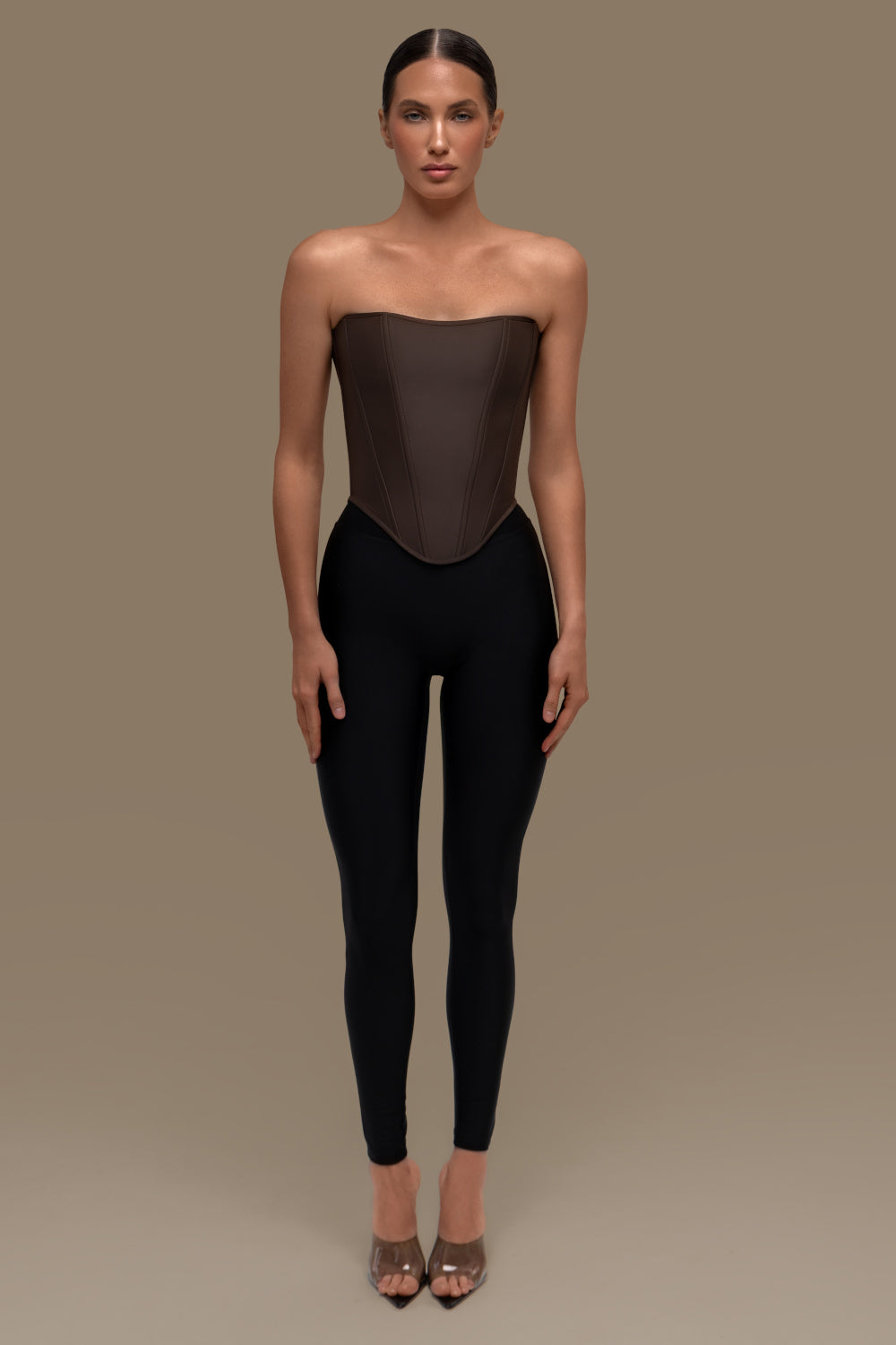 Brown corset top