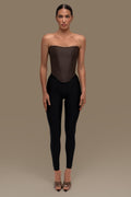Brown corset top