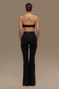 Flared pants matte black