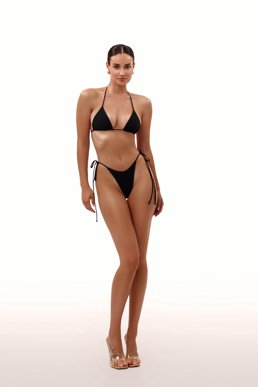 tie bikini in black